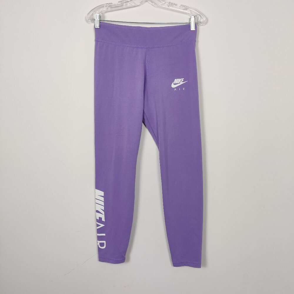 Nike Women's Purple Athletic Pants Size Medium Gorpcore Spell Out Activewear